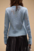 R13 Elongated Shrunken Crew Cardigan - Light Blue - Thumbnail 3