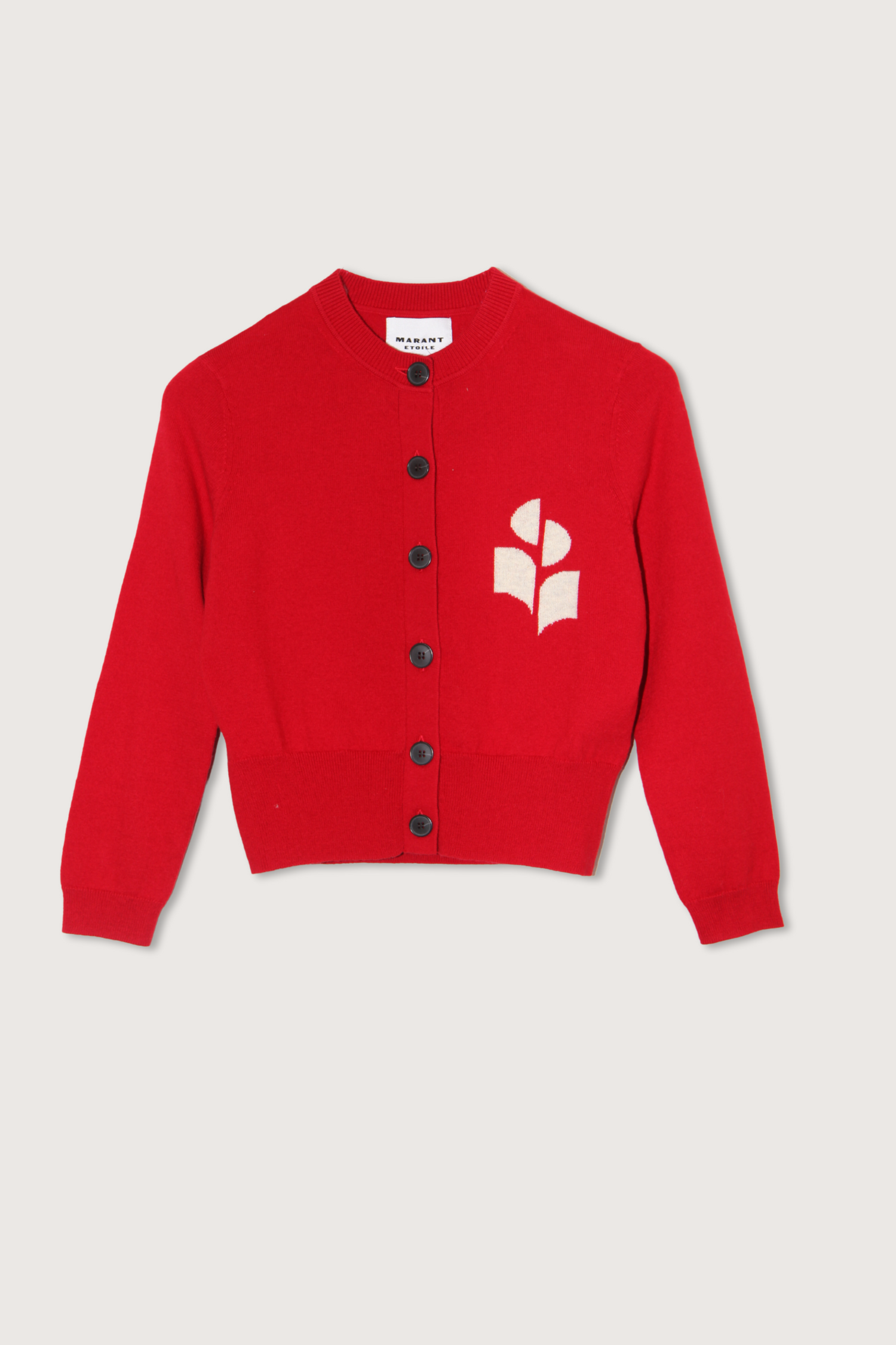 Isabel Marant Etoile Newton Iconic Cardigan - Poppy Red | Garmentory