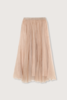 Louiza Babouryan Organza Midi Skirt - Camel - Thumbnail 1