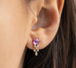 Celine Daoust Pink Tourmaline And Diamonds Jelly Fish Earring - GOLD/Pink - Thumbnail 2