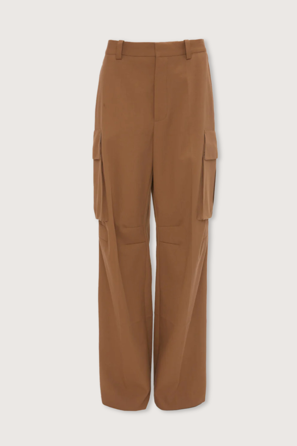 Victoria Beckham Relaxed Cargo Trouser - Tobacco | Garmentory