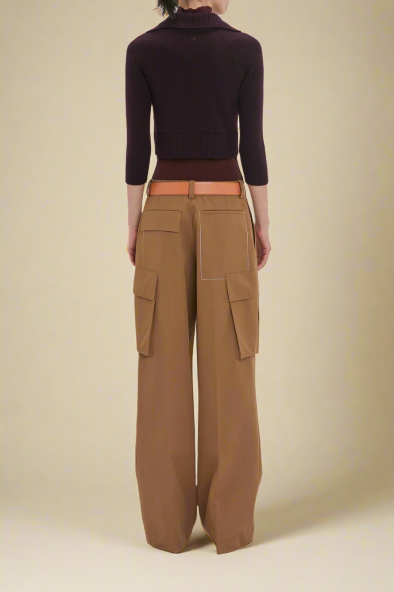 Victoria Beckham Relaxed Cargo Trouser - Tobacco | Garmentory
