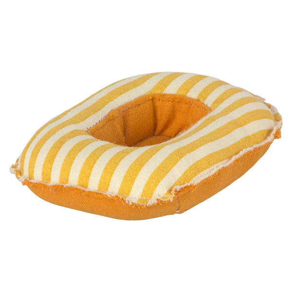 Maileg Mouse Beach Rubber Boat - Yellow Stripes