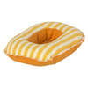 Maileg Mouse Beach Rubber Boat - Yellow Stripes - Thumbnail 1