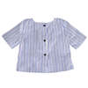 Pequeno Tocon Baby Short Sleeved Shirt - Blue Stripes - Thumbnail 2