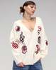 Cynthia Rowley Playful Patchwork Cardigan - White/Red - Thumbnail 1