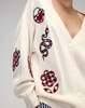 Cynthia Rowley Playful Patchwork Cardigan - White/Red - Thumbnail 8