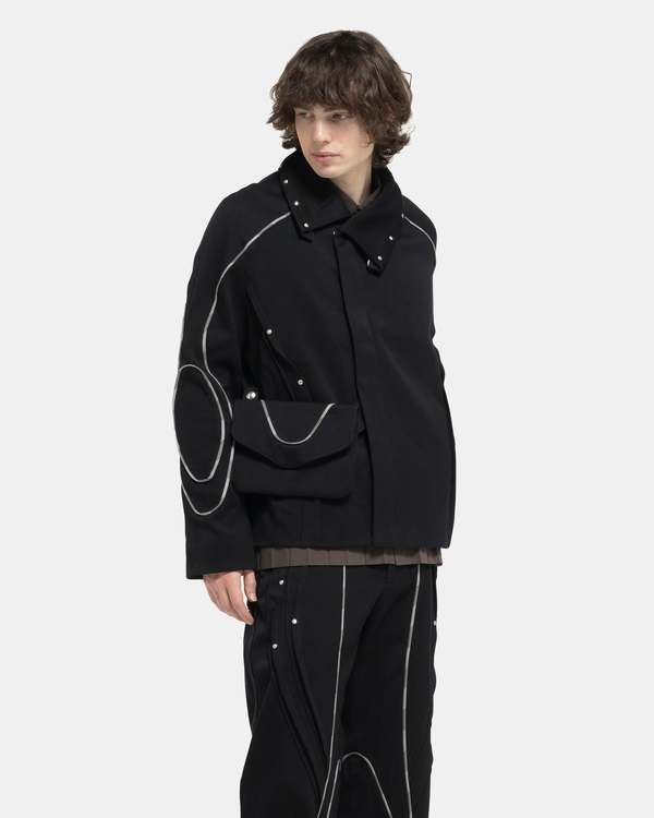ジャケット・アウター Kiko kostadinov CHALICE JACKET W BAG 48 Kiko Kostadinov Chalice Jacket - Raven Black | Garmentory