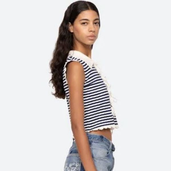Sea NY Abbie Knit Vest - Striped | Garmentory