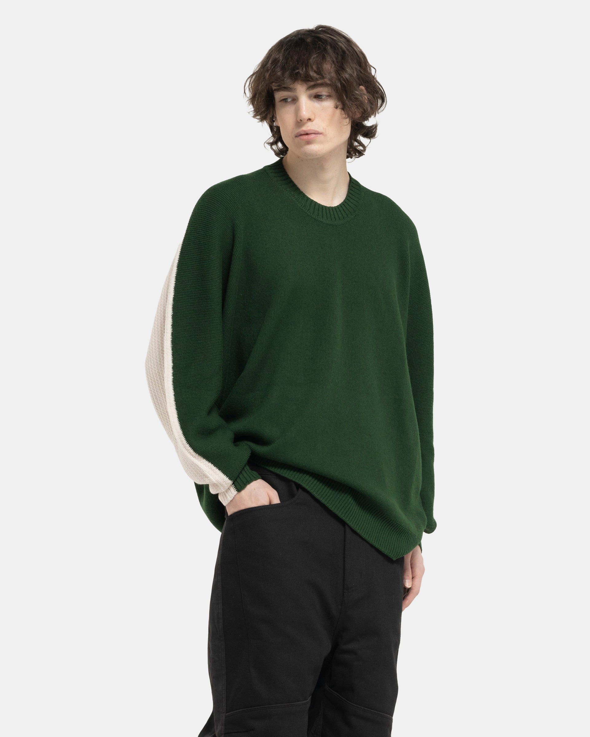 HOMME PLISSE ISSEY MIYAKE Drawing Knit - Green | Garmentory