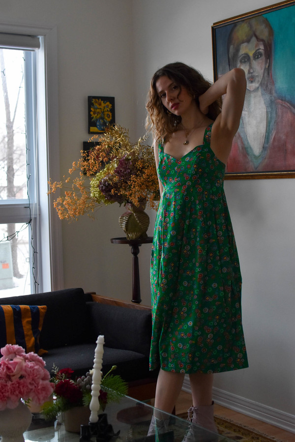 Birds of North America Twite Dress - Straw Flower