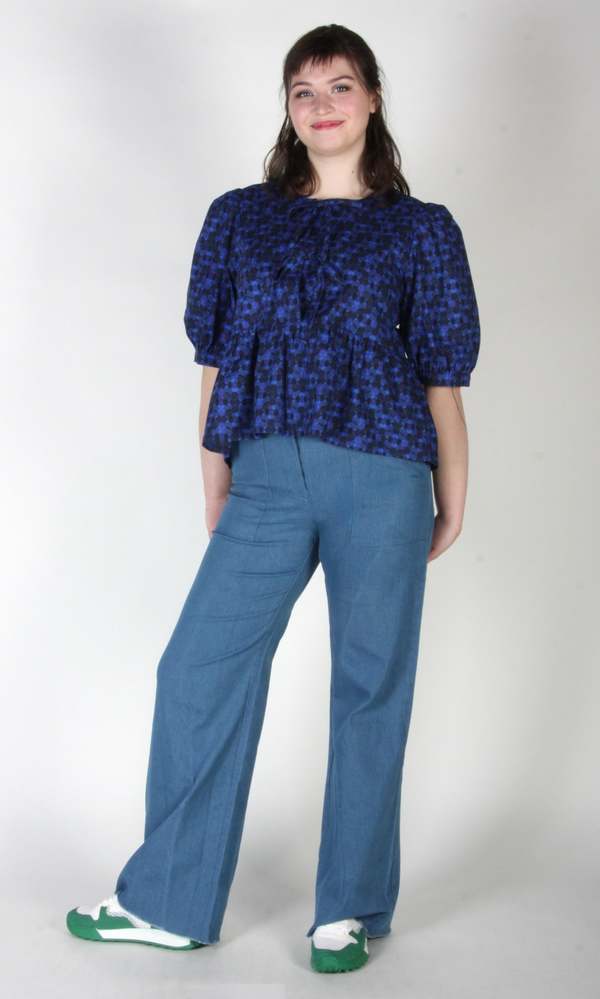 Birds of North America Nunlet Top - Zaffre Glass