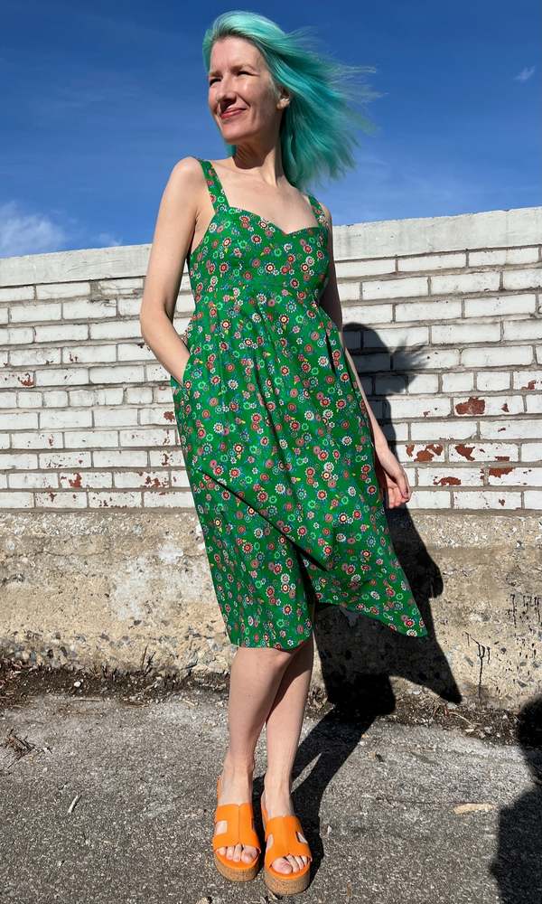 Birds of North America Twite Dress - Straw Flower