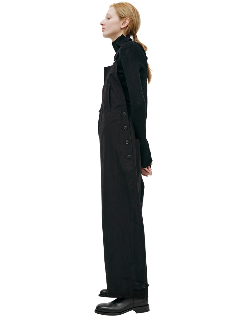 Y's Zippered Denim Jumpsuit - Black Y's Zippered Denim Jumpsuit - Black