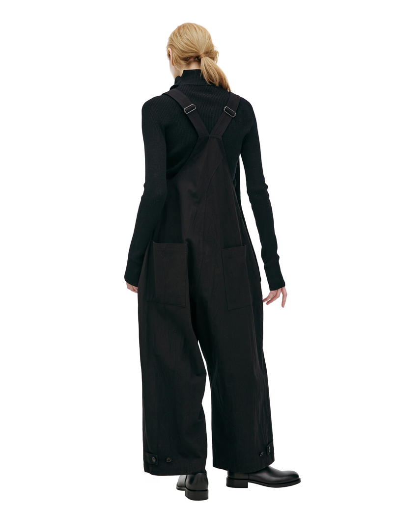 Y's Zippered Denim Jumpsuit - Black Y's Zippered Denim Jumpsuit - Black