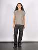 Tibi Light Weight Sweatshirting Easy Top - Dark Stone - Thumbnail 1