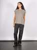 Tibi Light Weight Sweatshirting Easy Top - Dark Stone - Thumbnail 4