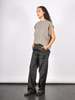 Tibi Light Weight Sweatshirting Easy Top - Dark Stone - Thumbnail 6