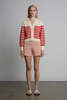 ELEVEN SIX Isla Stripe Cardi - Ivory + Rosso Stripe - Thumbnail 7