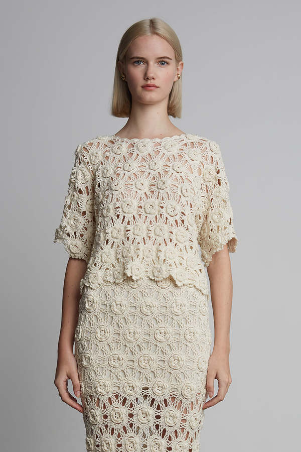 ELEVEN SIX Kara Crochet Top - Ivory
