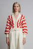 ELEVEN SIX Luna Cardi - Ivory + Rosso - Thumbnail 1