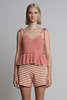 ELEVEN SIX Mali Stripe Cami - Ivory + Rosso Stripe - Thumbnail 2