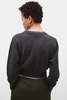 Silk Laundry Cropped Crewneck - Granite Melange - Thumbnail 4