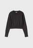 Silk Laundry Cropped Crewneck - Granite Melange - Thumbnail 5