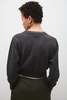 Silk Laundry Cropped Crewneck - Granite Melange - Thumbnail 8