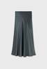 Silk Laundry Long Bias Cut Skirt - Slate - Thumbnail 2