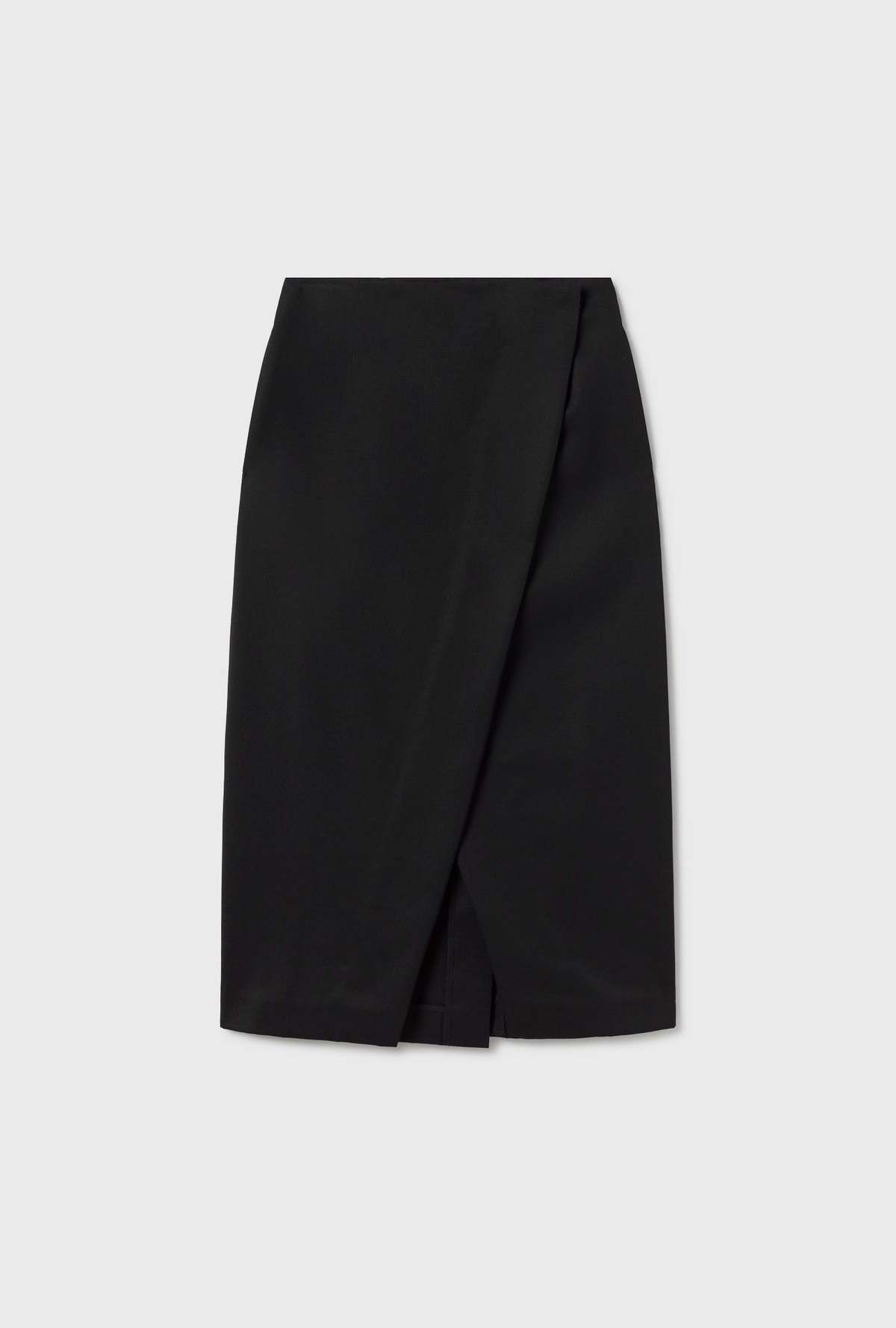 Silk Laundry Wool Wrap Skirt - Black - Image 2 of 8