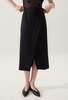 Silk Laundry Wool Wrap Skirt - Black - Thumbnail 5