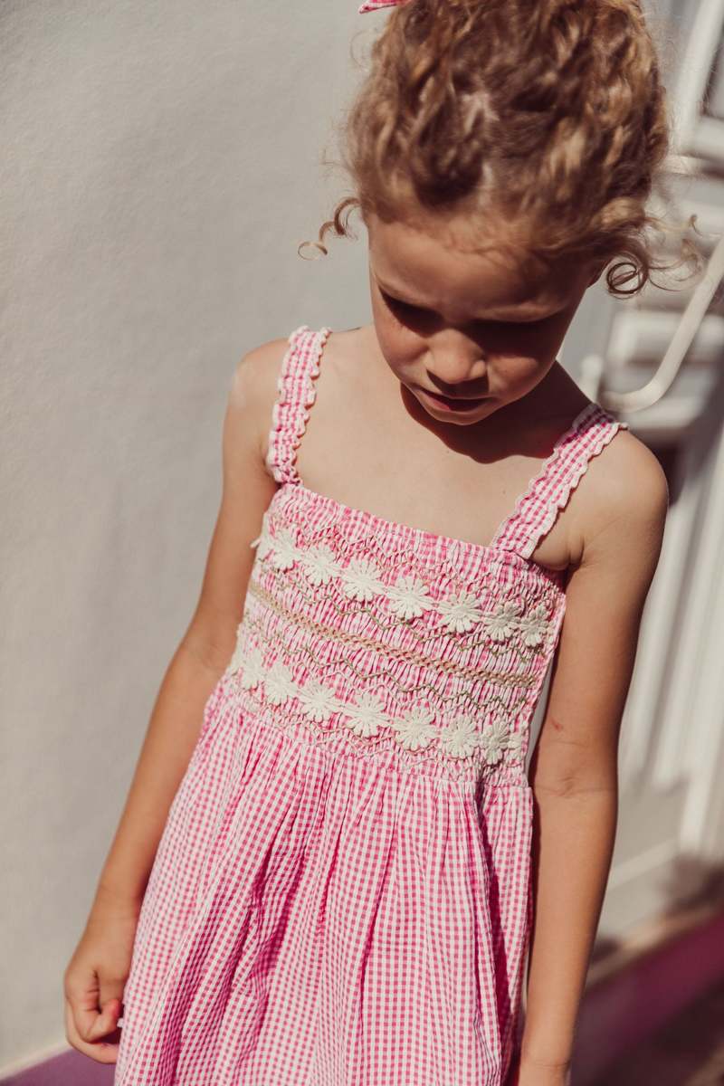 Louise Misha Tessa Dress - Pink Fragola Vichy | Garmentory