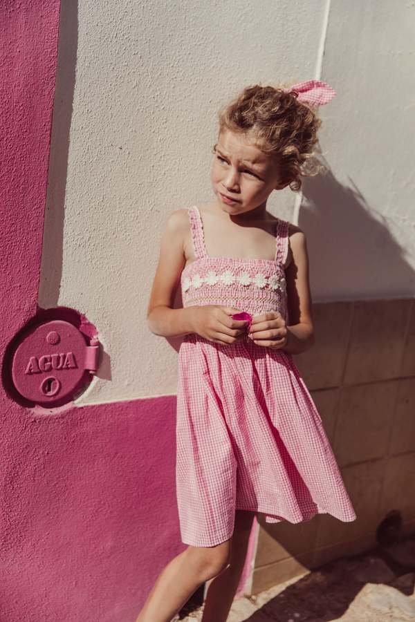 Louise Misha Tessa Dress - Pink Fragola Vichy | Garmentory