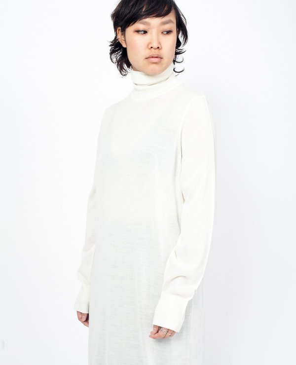Samsoe & Samsoe Sanella T-Neck Knit Dress - Clear/Cream