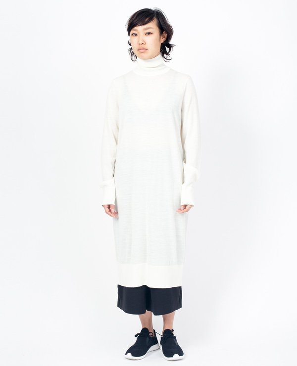 Samsoe & Samsoe Sanella T-Neck Knit Dress - Clear/Cream | Garmentory