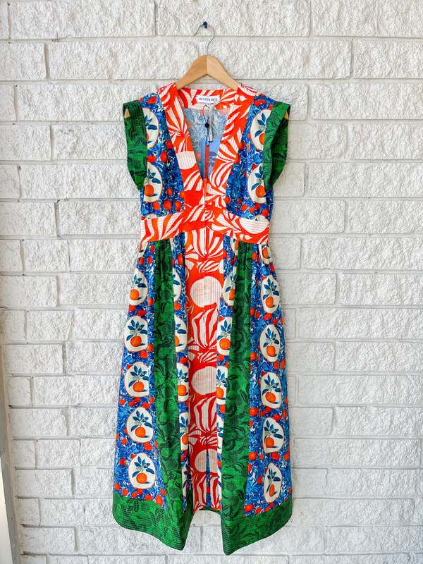 open lace back dress Coconut Grove Maxi Dress in Orange Curves