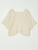 Atelier Delphine  Crinkled Cotton Block Top - Kinari Cream - Thumbnail 2