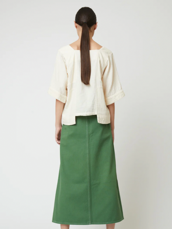 Atelier Delphine Crinkled Cotton Block Top - Kinari Cream Atelier Delphine Crinkled Cotton Block Top - Kinari Cream