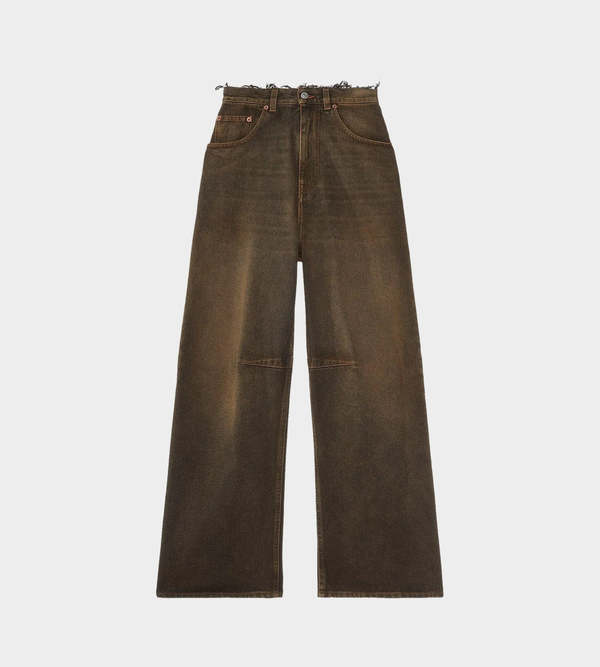MM6 Maison Margiela Brown Acid-wash Jeans | Garmentory