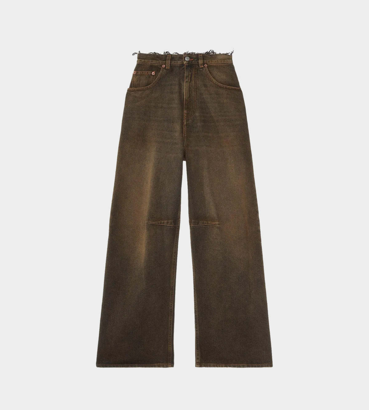 MM6 Maison Margiela Brown Acid-wash Jeans | Garmentory
