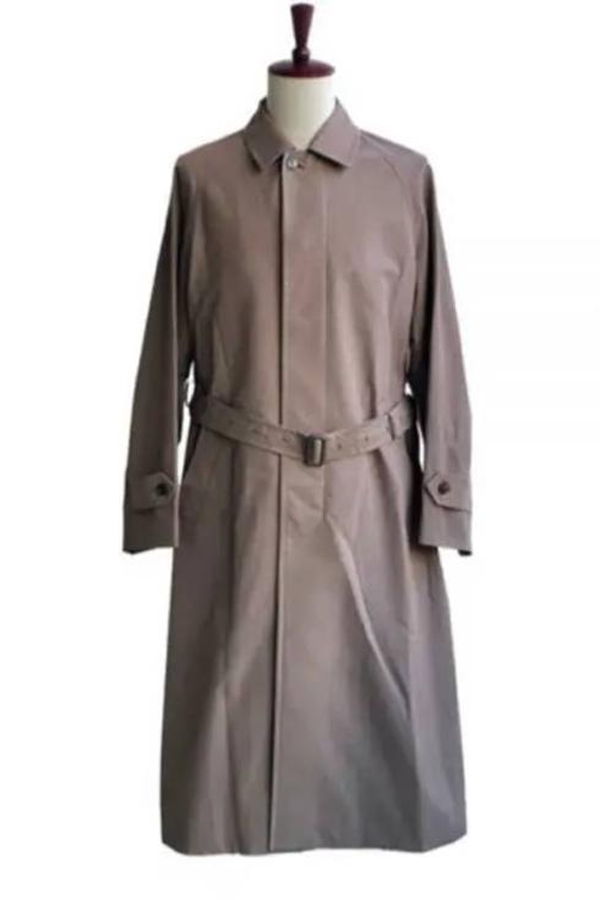 Auralee Coat - Brown Gray Chambray