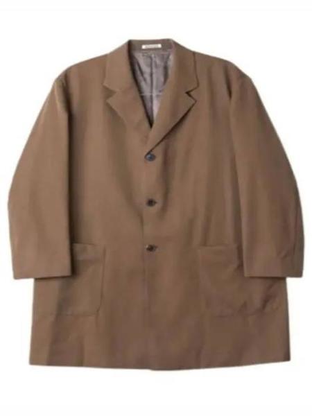 Auralee Cashmere Wool Mosser Big Coat - Charcoal | Garmentory Auralee Cashmere Wool Mosser Big Coat - Charcoal | Garmentory