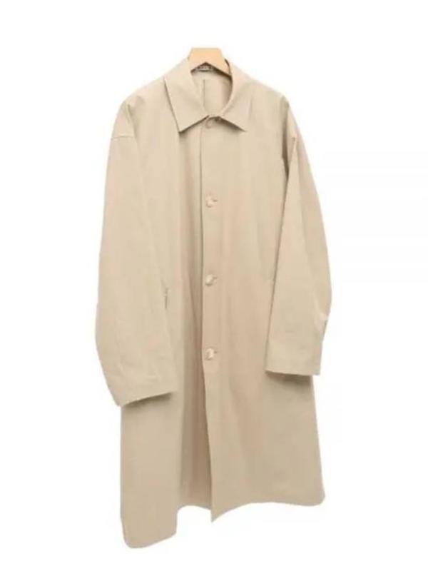 Auralee Coat - Beige Chambray