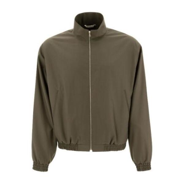 Auralee Leather Jacket - Dark Khaki