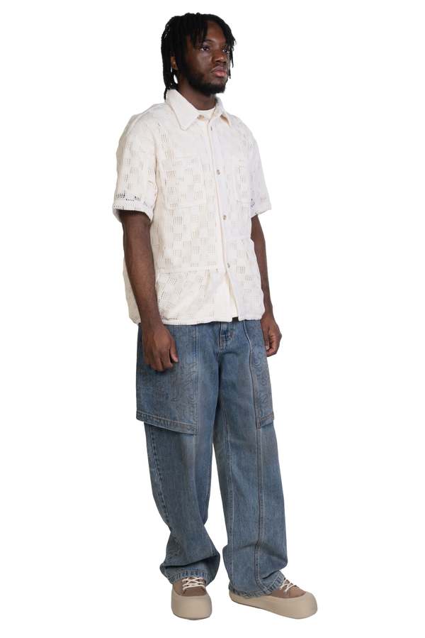 【ANDERSSON BELL】 LETTO KNITTED SHIRTS ECRU Andersson Bell Off-white Letto Knitted Shirt In Ecru | ModeSens