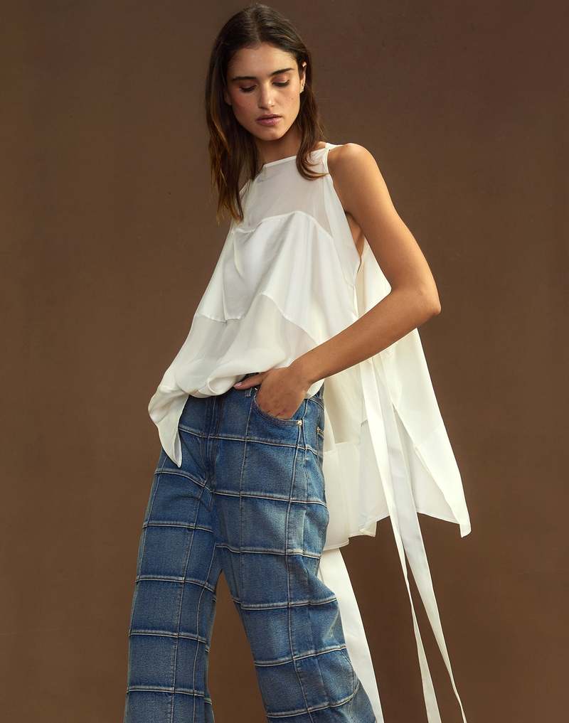 Cynthia Rowley Windswept Silk Blouse - White Cynthia Rowley Windswept Silk Blouse - White