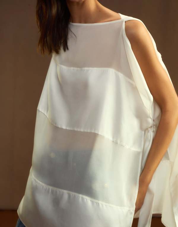Cynthia Rowley Windswept Silk Blouse - White Cynthia Rowley Windswept Silk Blouse - White