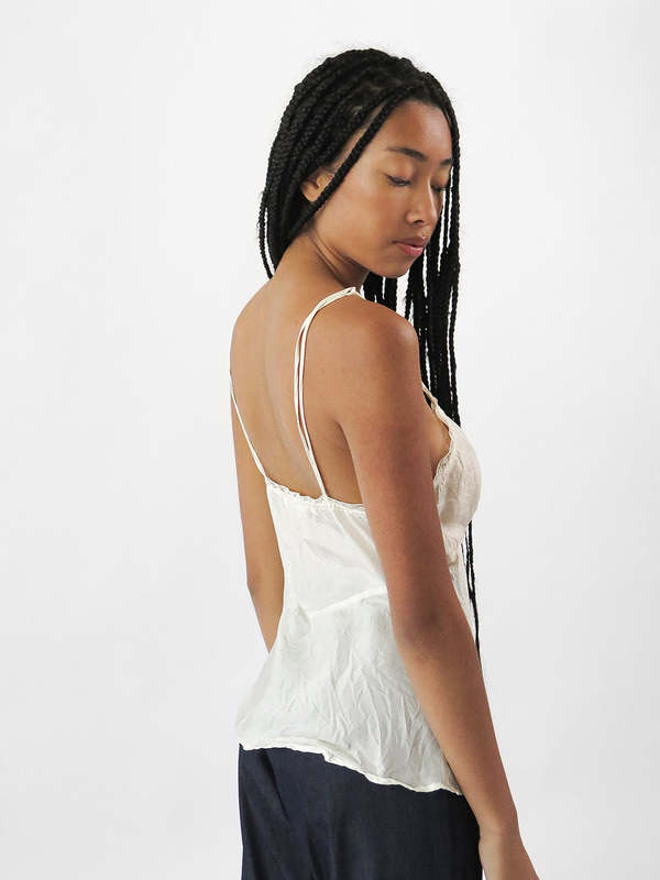 Erica Tanov Gilda Silk Camisole - Ivory | Garmentory