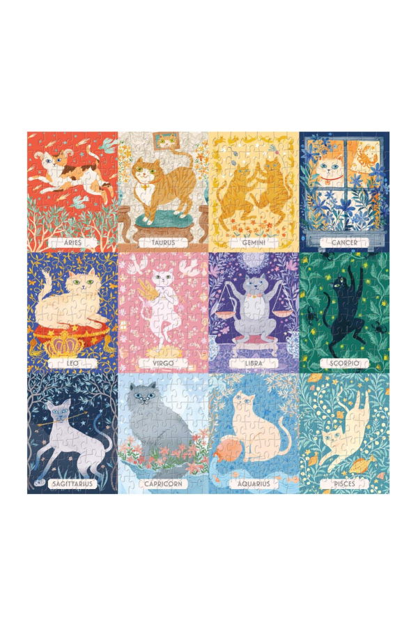 Galison Cat Zodiac Puzzle - 500 Piece